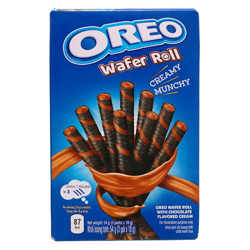 Трубочки Oreo Waffer Roll Choco   54гр