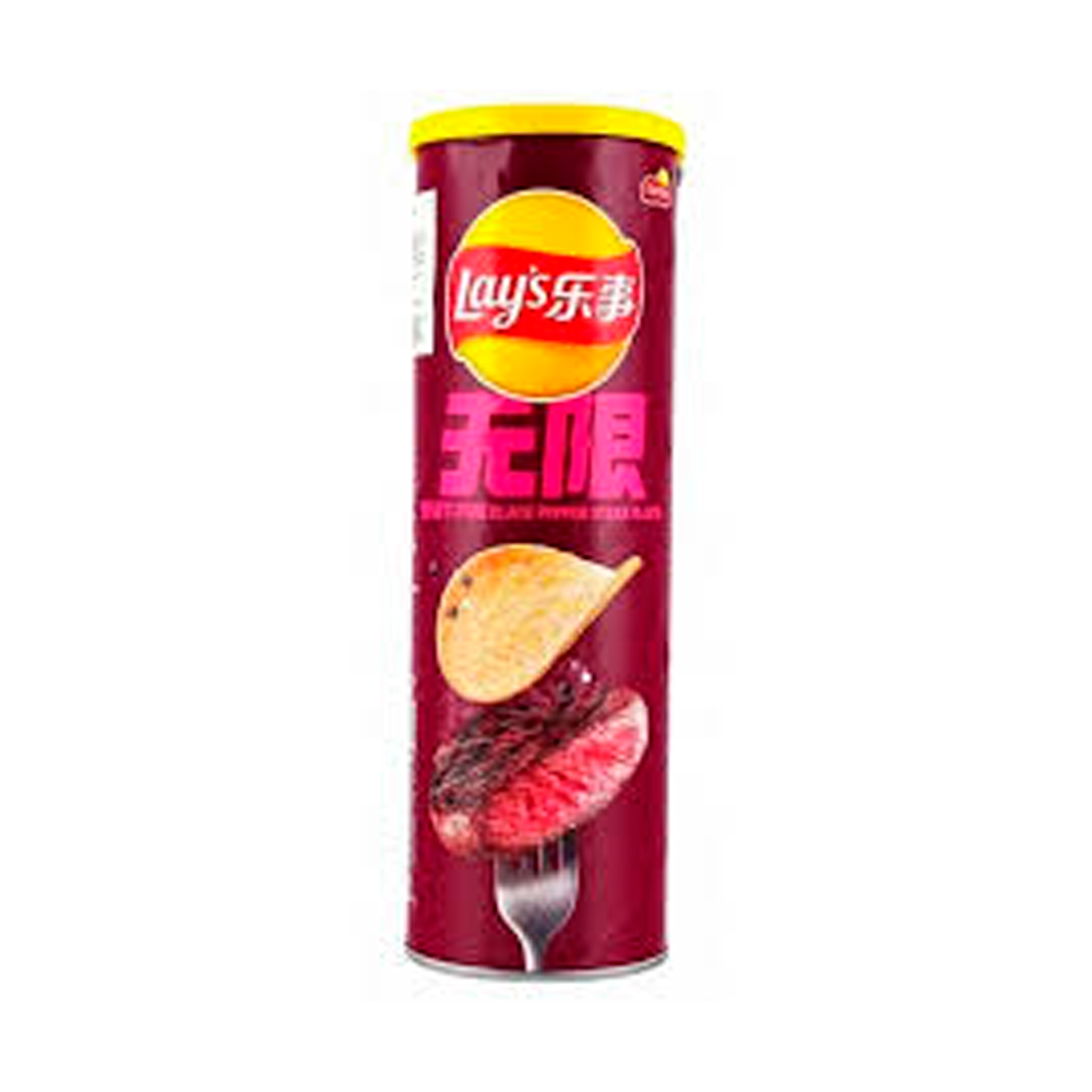 Чипсы Lay's Black Pepper Rib Eye Steak flavor   90гр