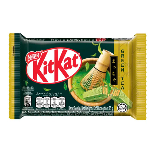 Шоколадные батончики KitKat 4 Fingers Green Tea   35гр