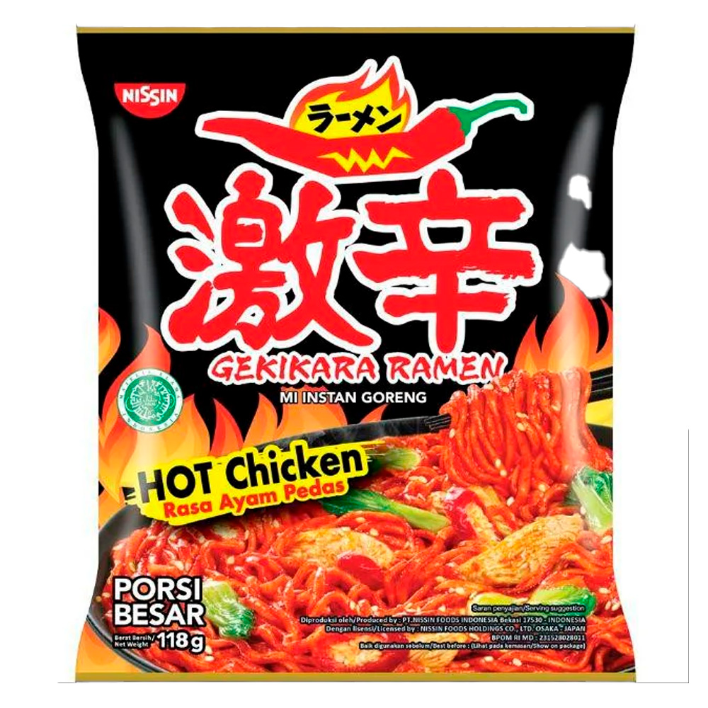 Лапша NISSIN GEKIKARA RAMEN INSTANT FRIED NOODLES HOT CHICKEN 118гр