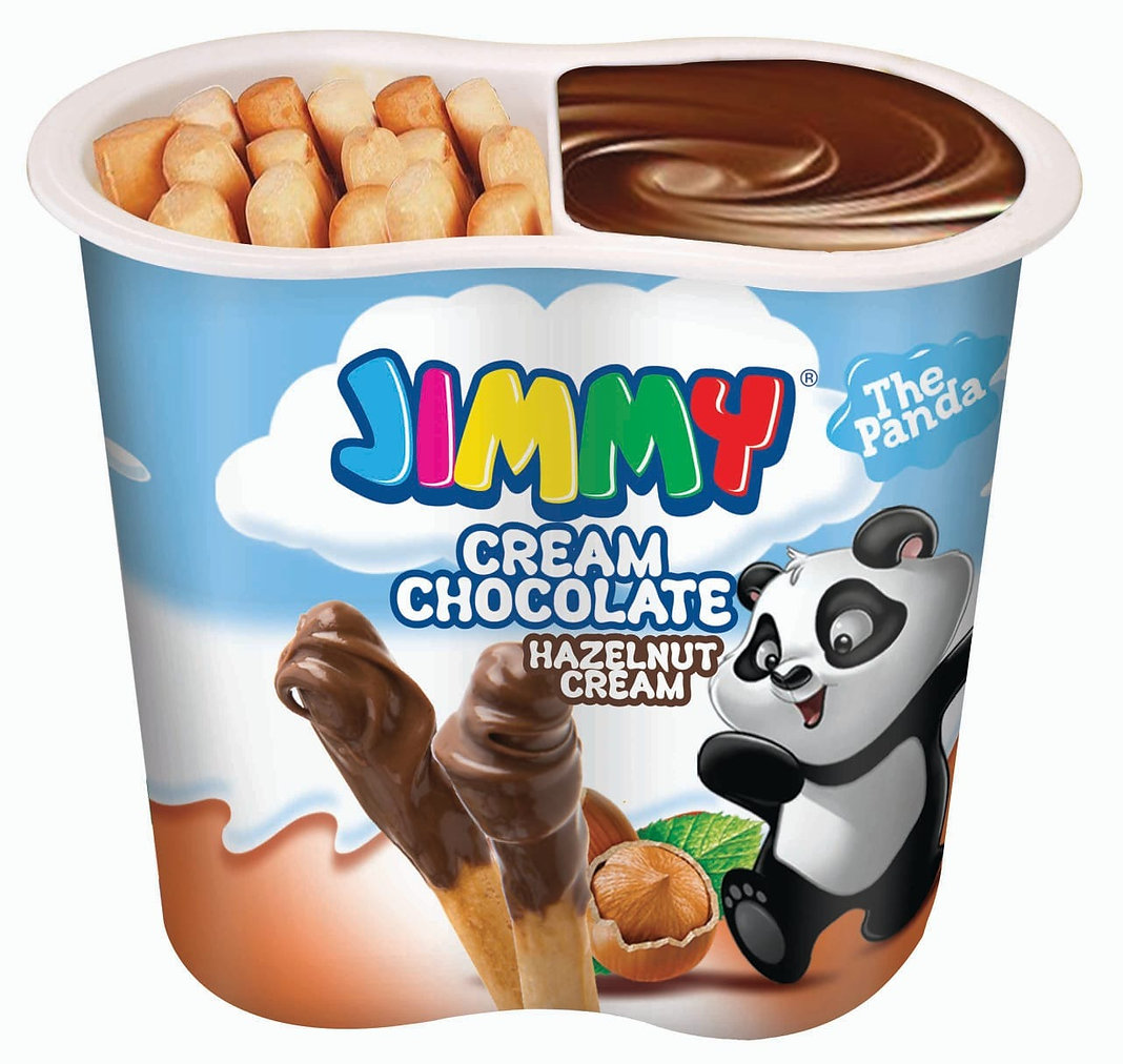 Бисквитные палочки с пастой Jimmy Cream (Орех) 55гр.