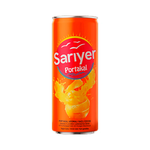 Газ. Напиток Sariyer со вкусом апельина (ж/б) 330мл