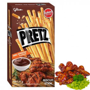 PRETZ палочки со вкусом Запеченных крылешек с соусом барбекю 25гр. Тайланд