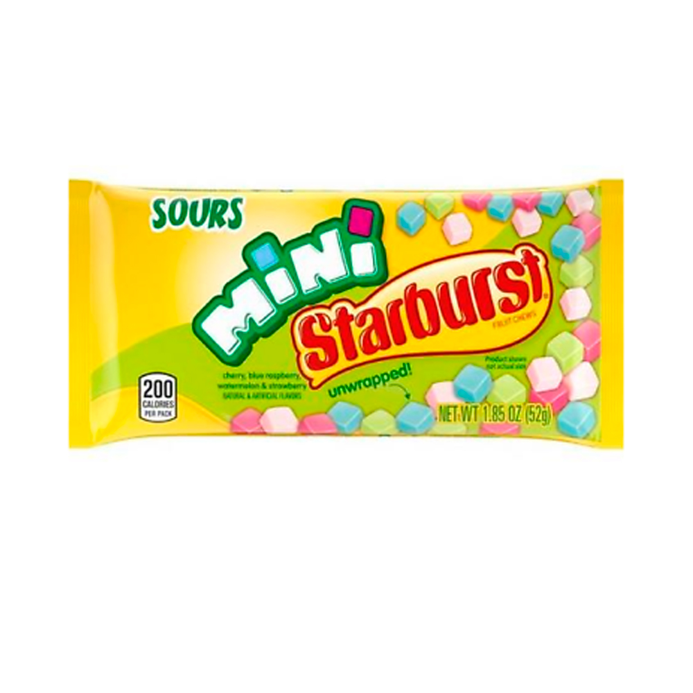 Жев.конфета STARBURST SOURS FRUIT CHEWS MINI    52гр