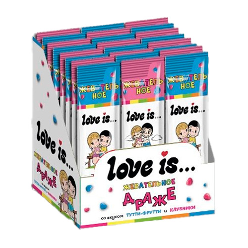 Драже Love is со вкусом тутти-фрутти и клубники    288гр