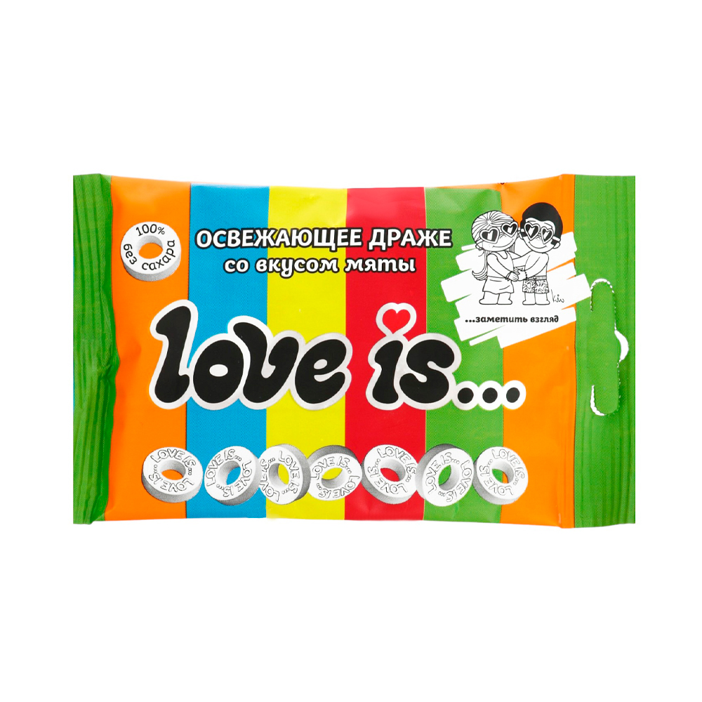 Конфеты Love is со вкусом МЯТЫ    25,5гр