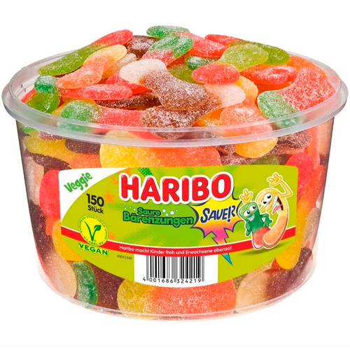 Жев.мармелад Haribo Veggie Saure Bärenzungen   1 350гр