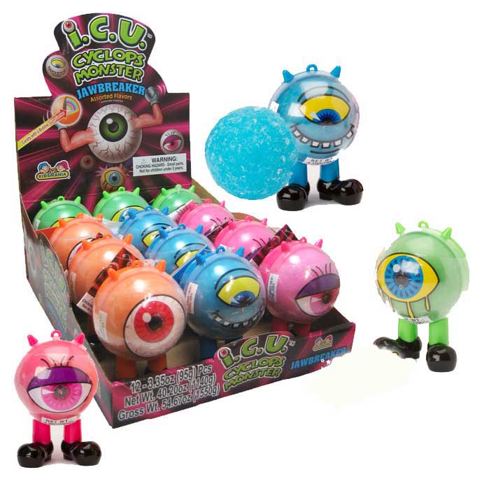 Жевательная конфета Kidsmania Cyclops Monster с кислым порошком 85гр