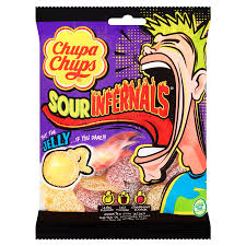 Жев. конфеты Chupa Chups Sour infernals Jelly 150гр