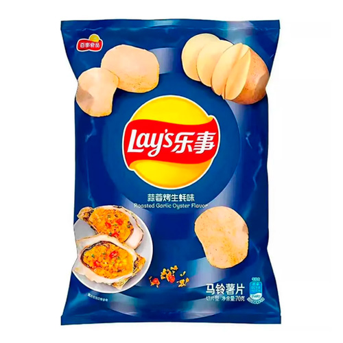 Чипсы Lay's roasted oyster with garlic   70гр