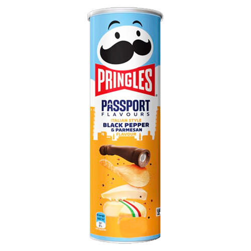 Чипсы Pringles Black Pepper Parmesan Cheese   110гр