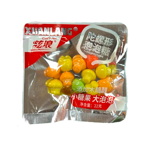 Жев.резинка Xuanlang «Яркая волна» в форме грибов   22гр