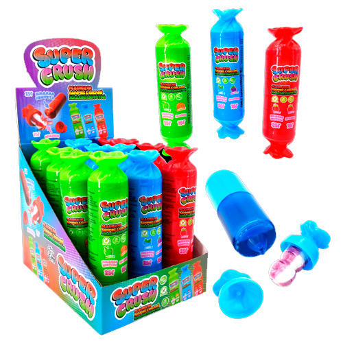 Леденец Super Crush с кислой жидкой конфетой   50гр