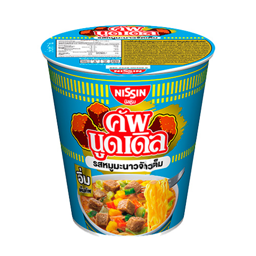 Лапша Nissin Instant Noodle Cup Lime Pork Soup Flavor    76гр