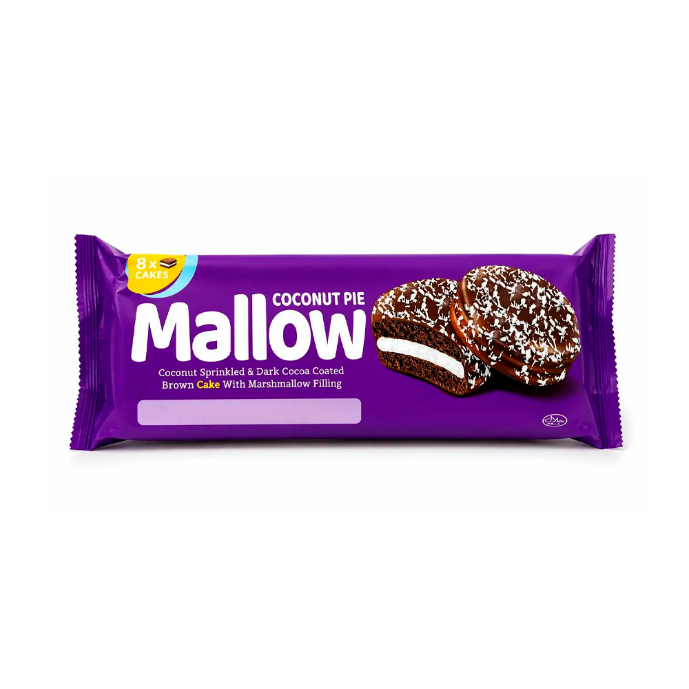 Печенье Mallow шоколадное с кокосом и маршмеллоу   184гр