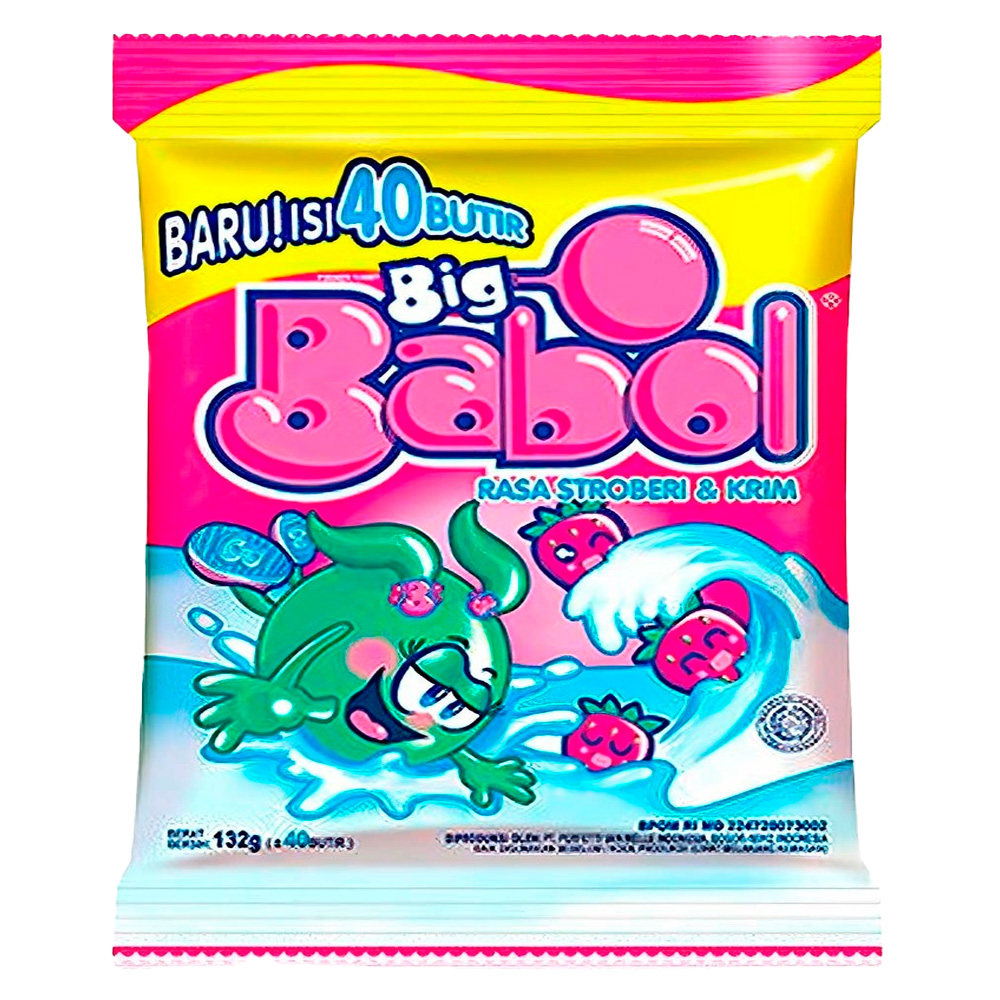 Жев.резинка Big Babol Strawberry Cream 132гр