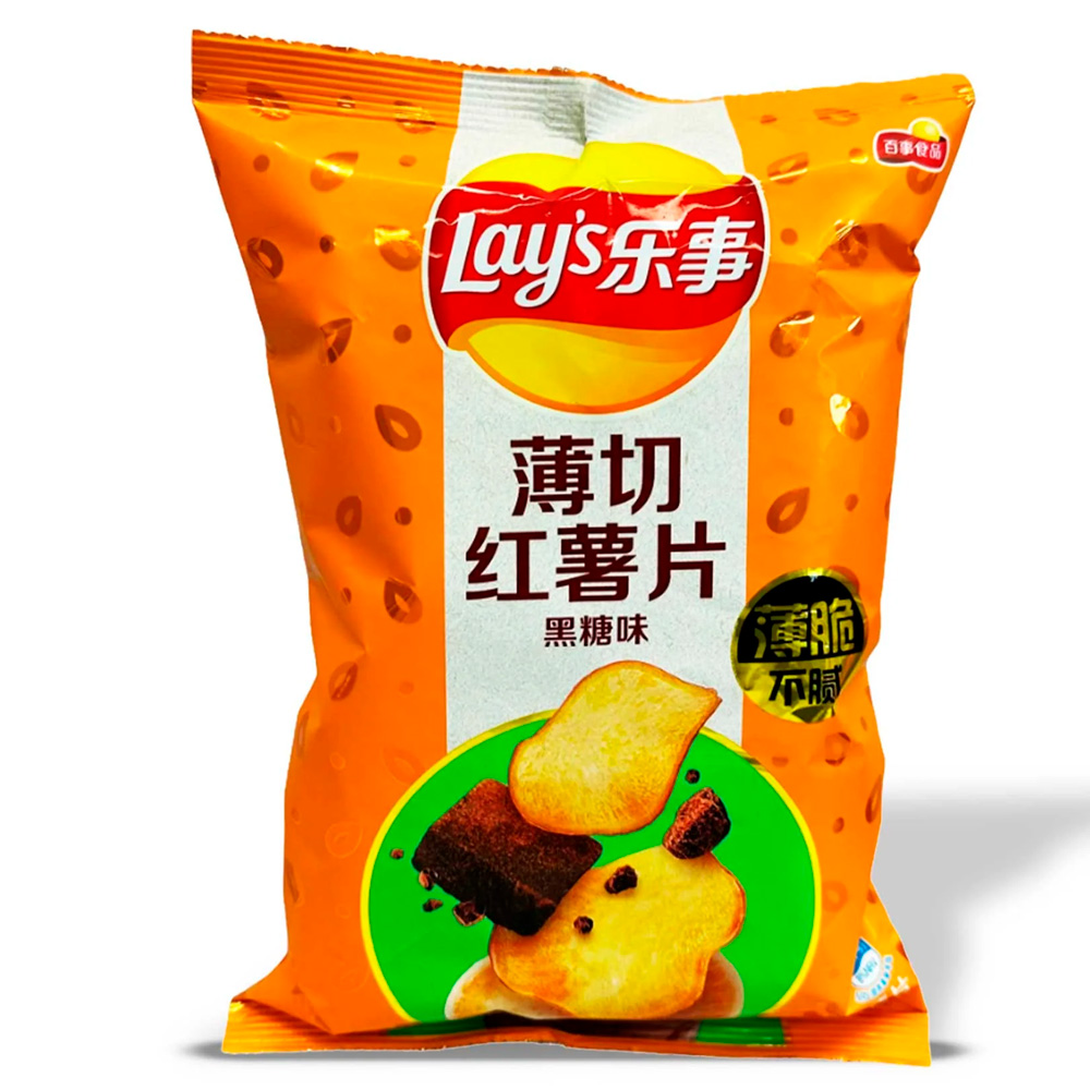 Чипсы Lay's thin-cut sweet potato chips  Black sugar flavour   60гр