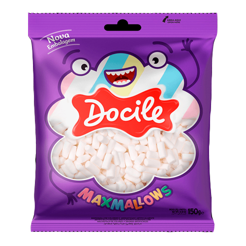 Зефир MaxMallow MINI белые ванильные трубочки 150гр.