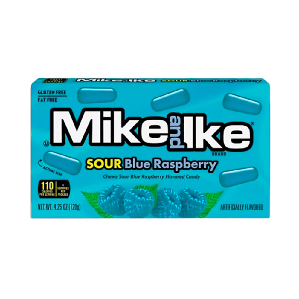 Конфеты Mike&Ike Sour Blue Raspberry   120гр