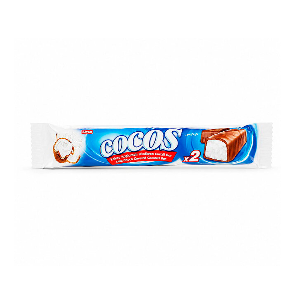 Батончик COCOS в молочном шоколаде с кокосом   48гр