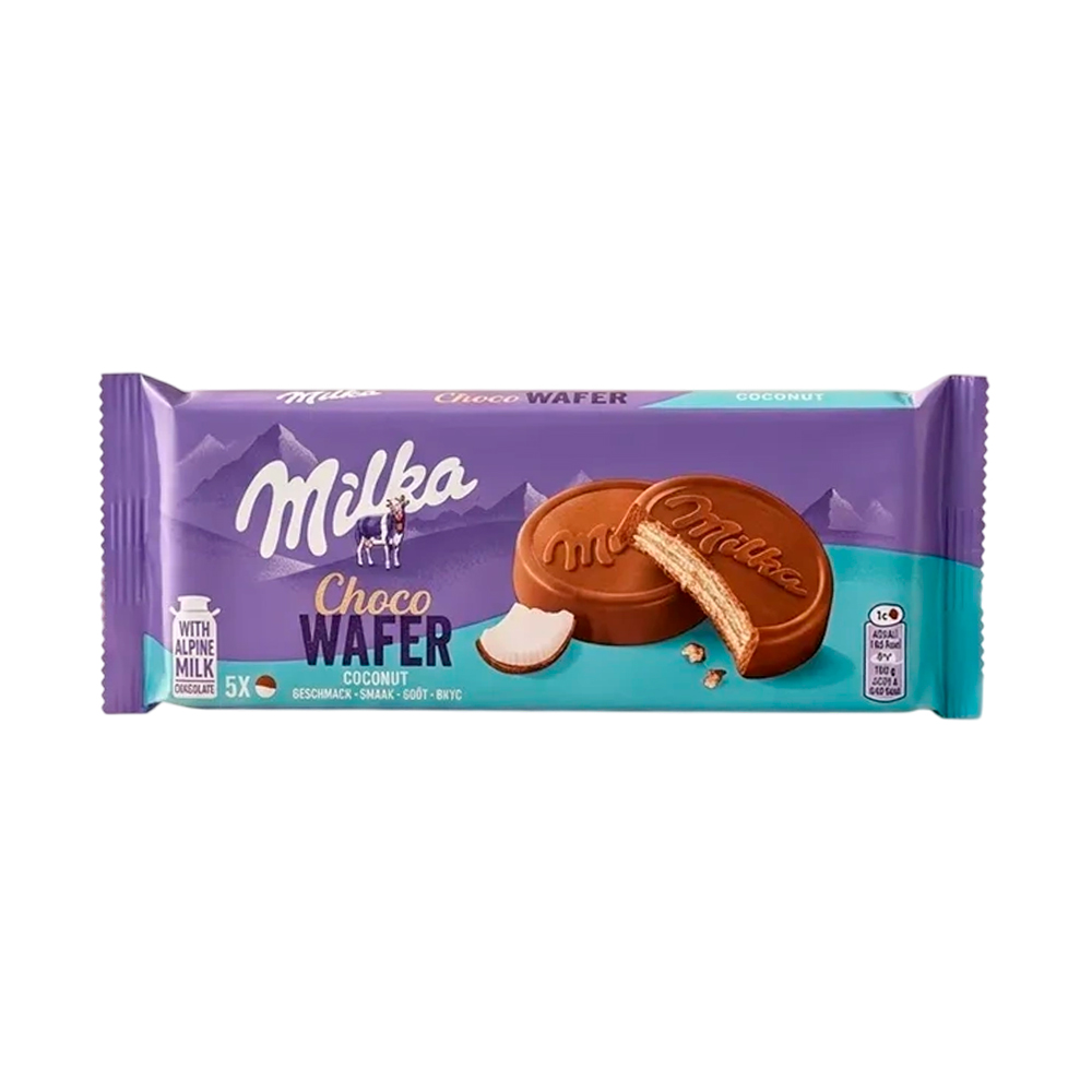 Вафли Milka Milka Choco Wafer Coconut    150гр