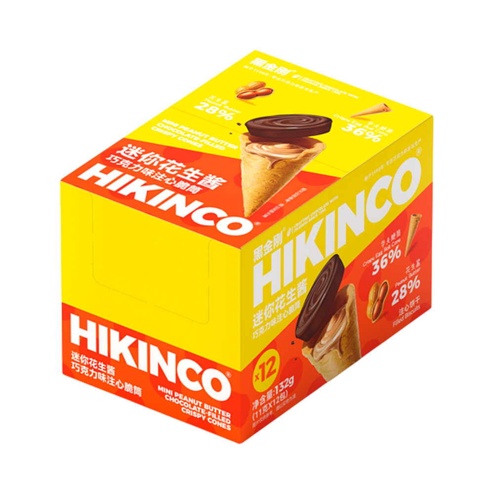 Вафельные трубочки Hikinco Мини с арахисовой пастой   11гр