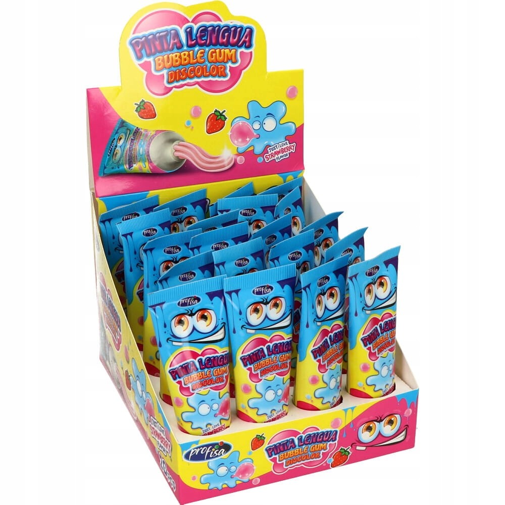 Жев.резинка Profisa Pinta Lengua Bubble gum discolor    22гр