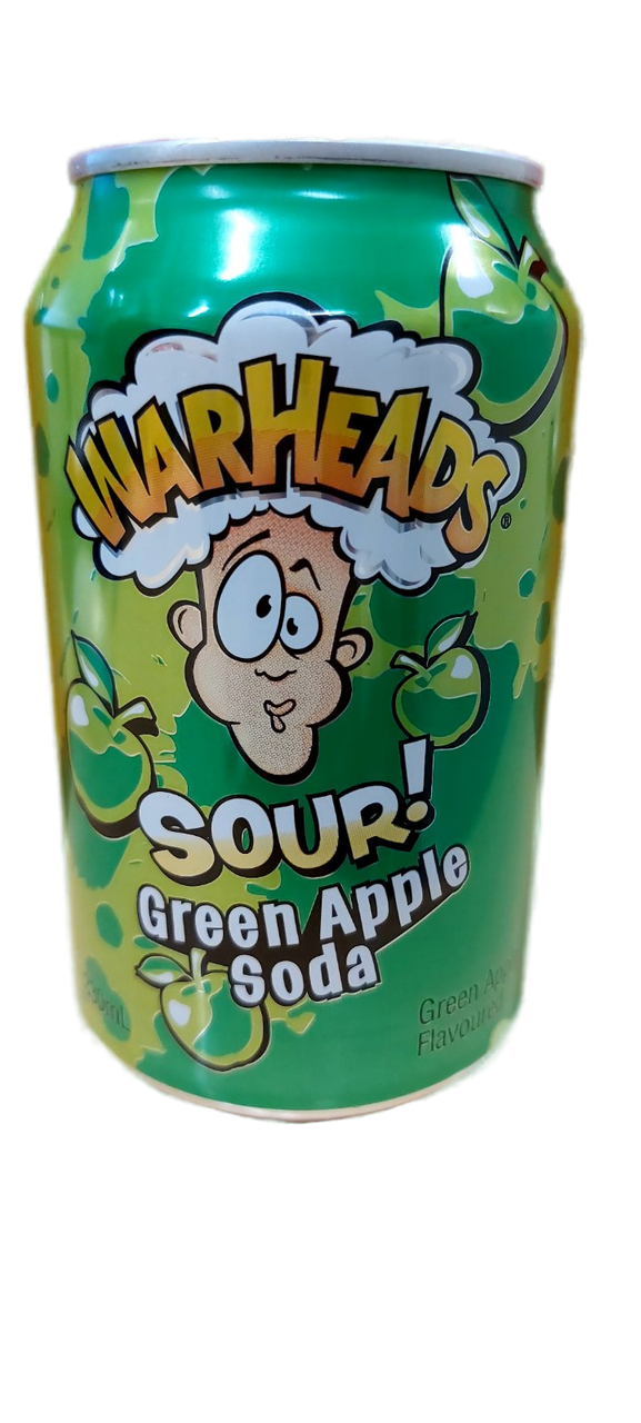 Газ.напиток Warheads GREEN APPLE SODA    ж/б 330мл