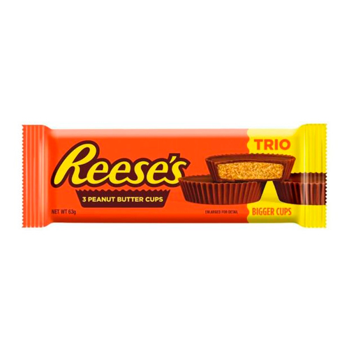 Шоколад Reese's 3 peanut butter cups США  63гр