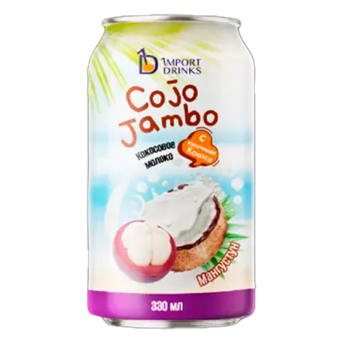Напиток COJO JAMBO с кусочками кокосовой мякоти со вкусом Мангустина   330мл