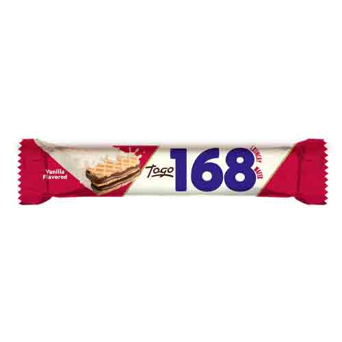 Вафли "168" в белой шок. глазури с ореховой начинкой 30гр