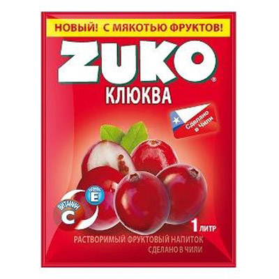 Растворимый напиток Zuko Клюква 20гр.