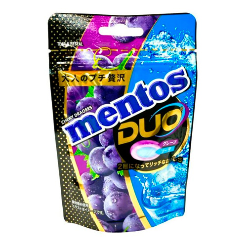 Жев.конфета Mentos DUO Grape & Soda   45гр