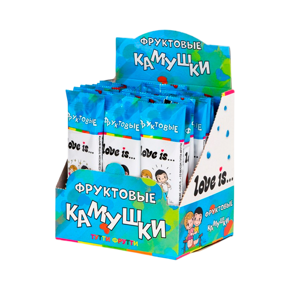 Жев.драже  Love is микс вкусов Камушки   12гр