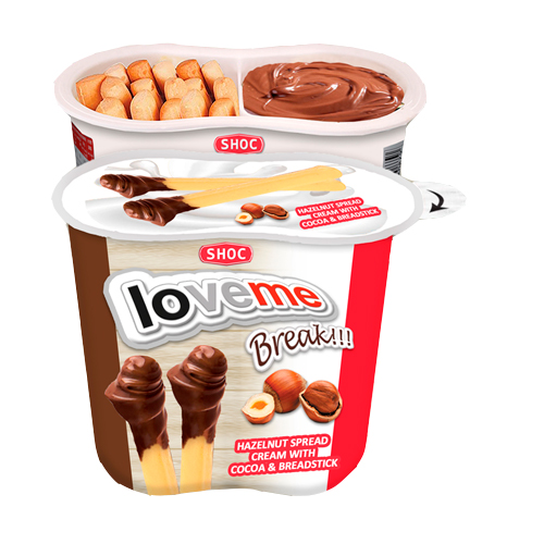 Паста ореховая с хлебными палочками Loveme  50гр