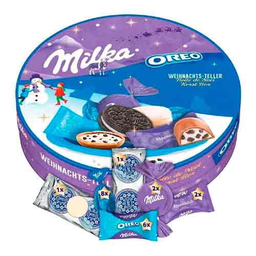 Milka & Oreo WEIHNACHTS-TELLER 198гр