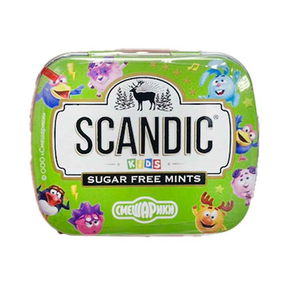 Конфеты Scandic со вкусом Яблоко смешарики  14гр