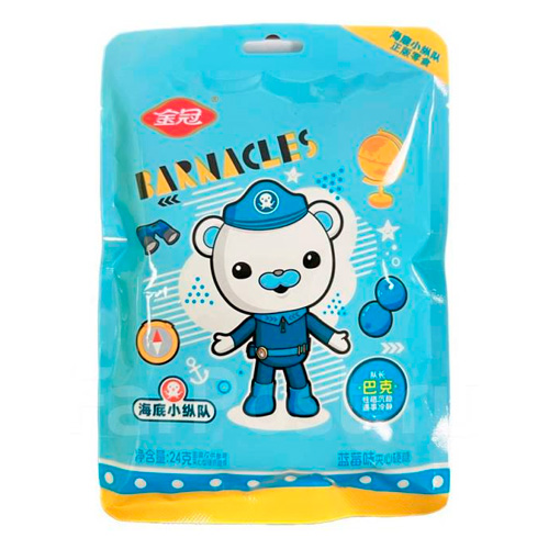 Конфеты Golden Crown Octonauts Barnacles с начинкой черника 24гр