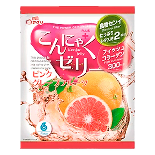 Желе Yukiguni Aguri порционное Конняку со вкусом грейпфрута   96гр