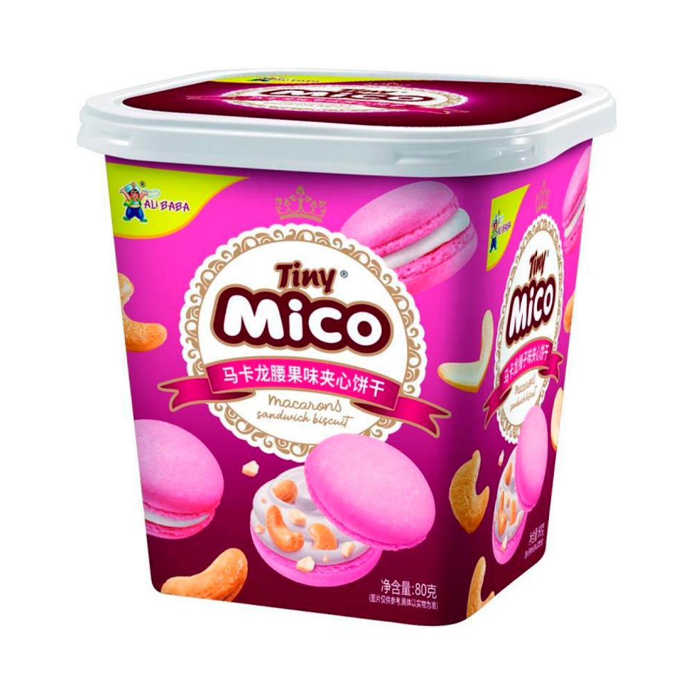 Печенье Tiny Mico Macarons Sandwich Biscuit со вкусом кешью   80гр