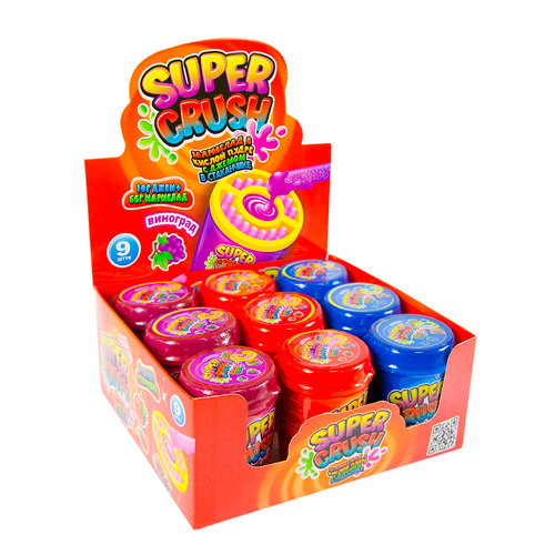Жев.мармелад Super Crush в кислой пудре с джемом в стаканчике   75гр