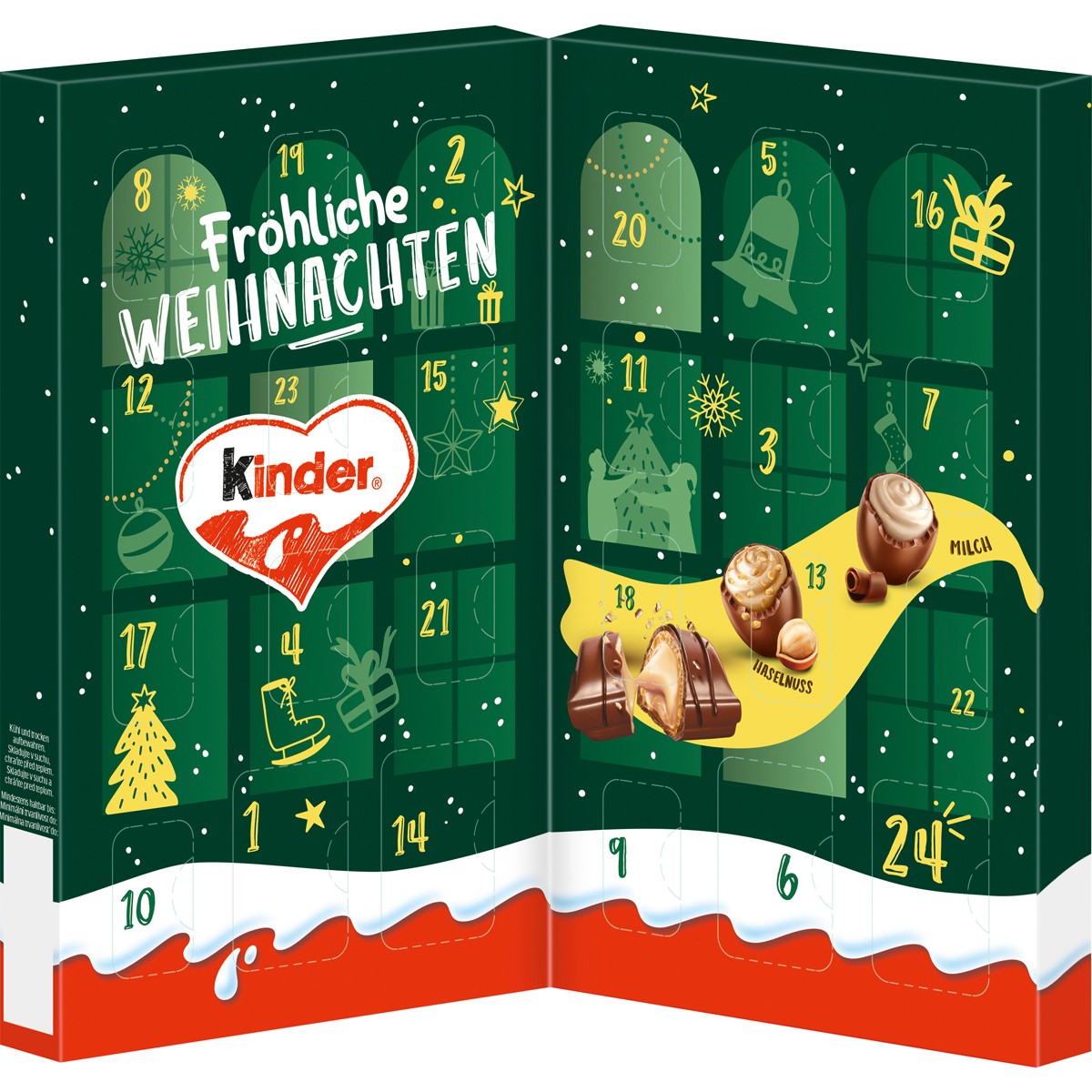 Адвент-календарь Kinder Mix Tisch-Adventskalender   121гр