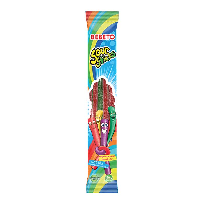 Жев. мармелад Bebeto Sour Stick mix fruit 35гр. Турция