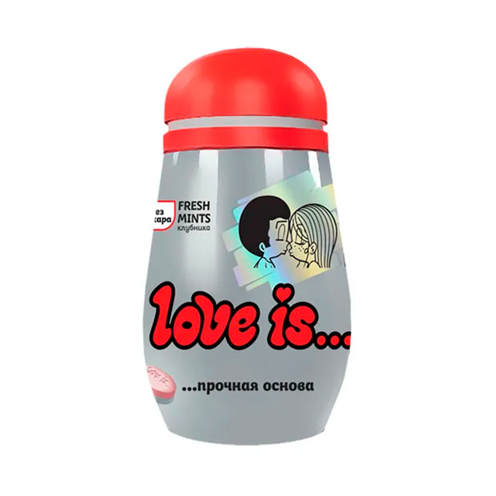 Конфеты Love is освежающие со вкусом клубники  45гр