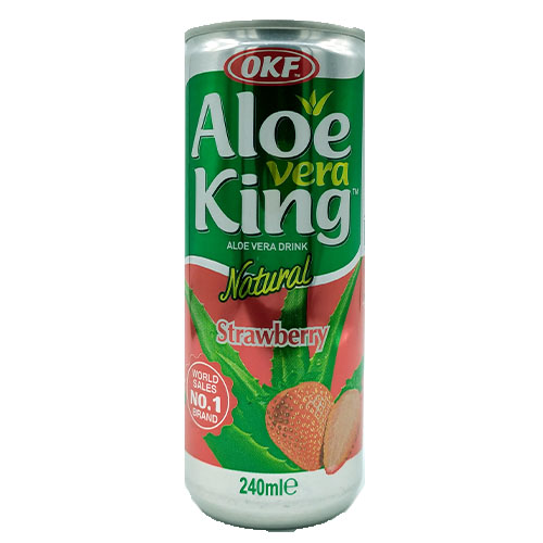Напиток OKF Aloe Vera King 240мл ж/б Клубника