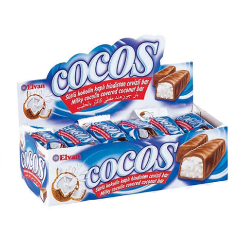 Батончик COCOS с молочным шоколадом и кокосом   24гр