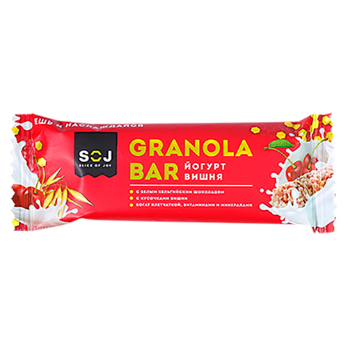 Злаковый батончик GRANOLA BAR со вкусом йогурта и вишни 40г