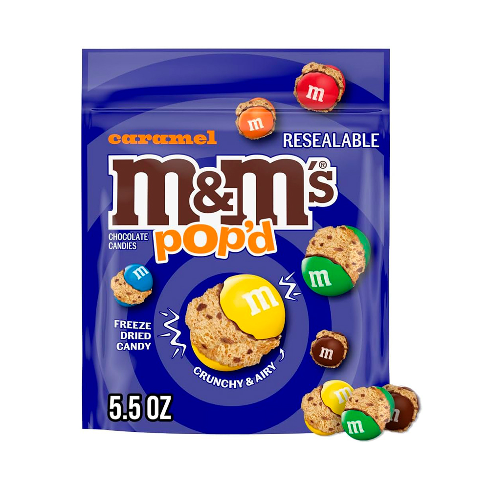 Драже M&M's Pop’d caramel Crunchy & Airy   155гр