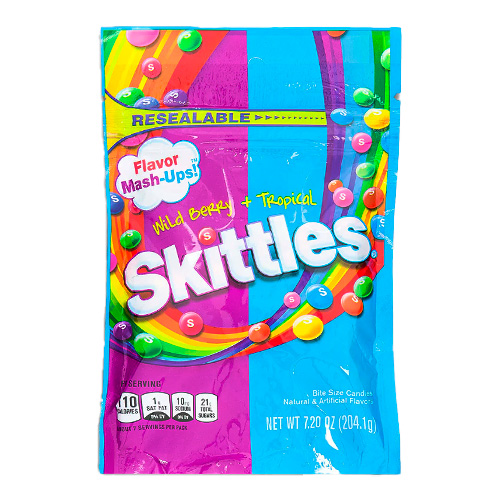 Драже Skittles Mash-Ups Wild Berry + Tropical  204,1гр