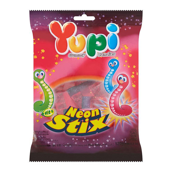 Жев.конфеты Yupi Worms (Neon Stick) 45г